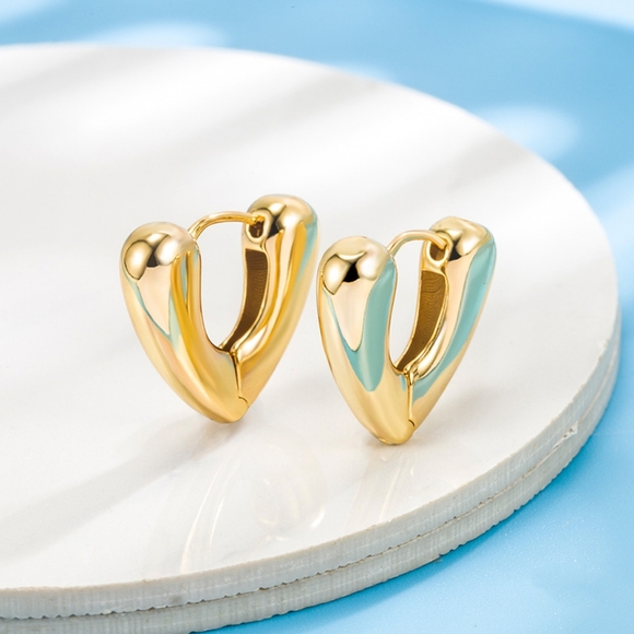 Sterling silver gold earrings - Picture 2 of 4